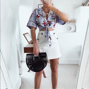 Zara buttoned mini skirt
